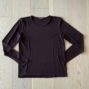 Eileen Fisher Dark Chocolate Long Sleeve Top